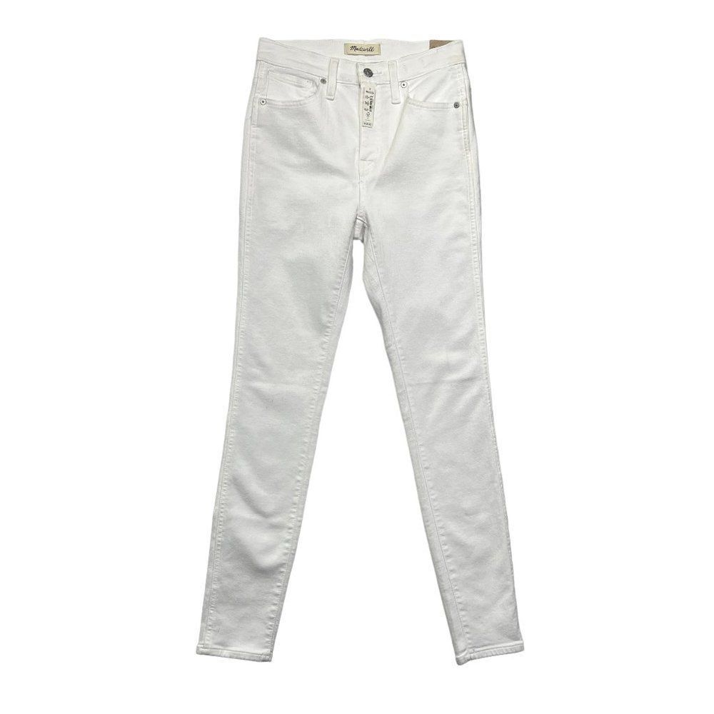 Madewell Jeans Women's Size 26 Pure White 10" High Rise Skinny Denim